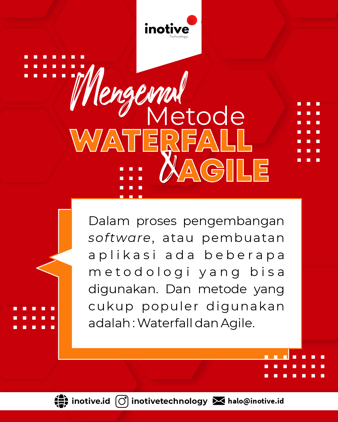 Mengenal Waterfall dan Agile, Metode yang Diterapkan di Inotive Technology